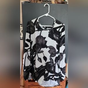 Floral print sweater L-XL